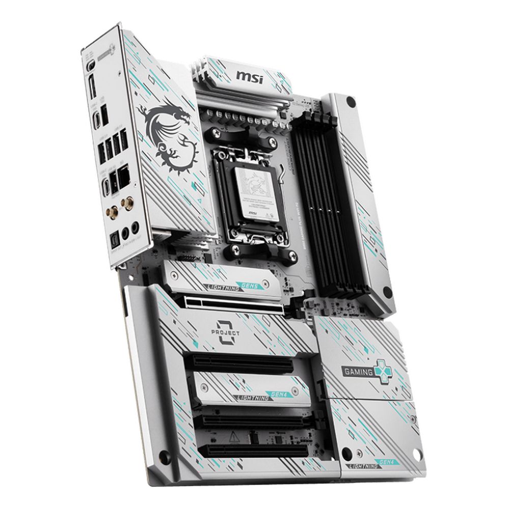 Материнская плата MSI B850 GAMING PLUS WIFI PZ B850, AM5, 4*DDR5, 4*PCIEx16, 3*M.2, 3*TypeC, 1*USB3.2Gen2, 5*USB3.2Gen1, 8*USB2.0, 4*SATA3.0, 5G, DP, ATX, RTL — изображение 4