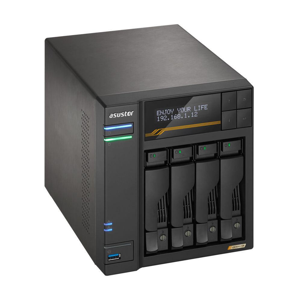 Платформа СХД ASUSTOR AS6804T 4 Bay (Max.16) 4xM.2 2x5GLAN 2x10GLAN 16GB (Max.64GB) DDR5 2xUSB-C 3xUSB — изображение 5