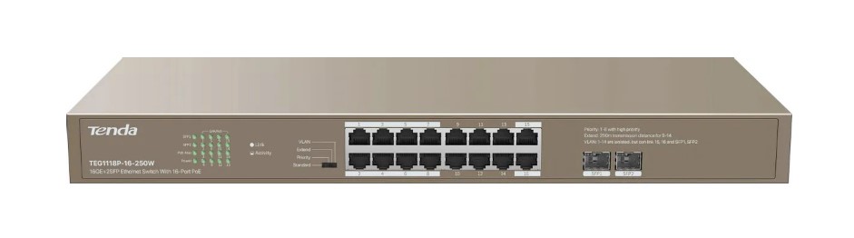 Коммутатор 16PORT TEG1118P-16-250W TENDA — изображение 2