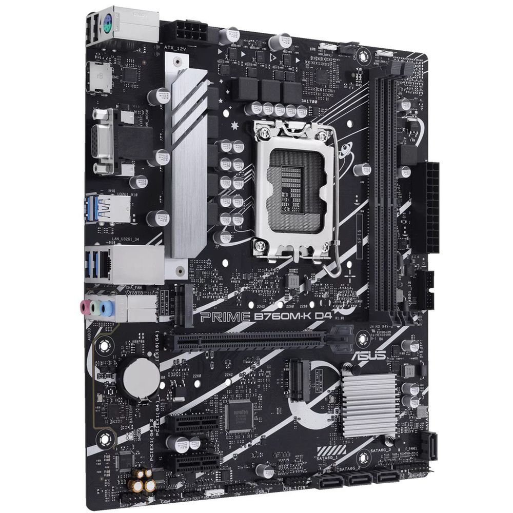Материнская плата ASUS PRIME B760M-K D4 LGA1700 mATX 2xDDR4 PCIEx16 2xPCIEx1 2xM.2 HDMI VGA 2.5GLAN — изображение 5