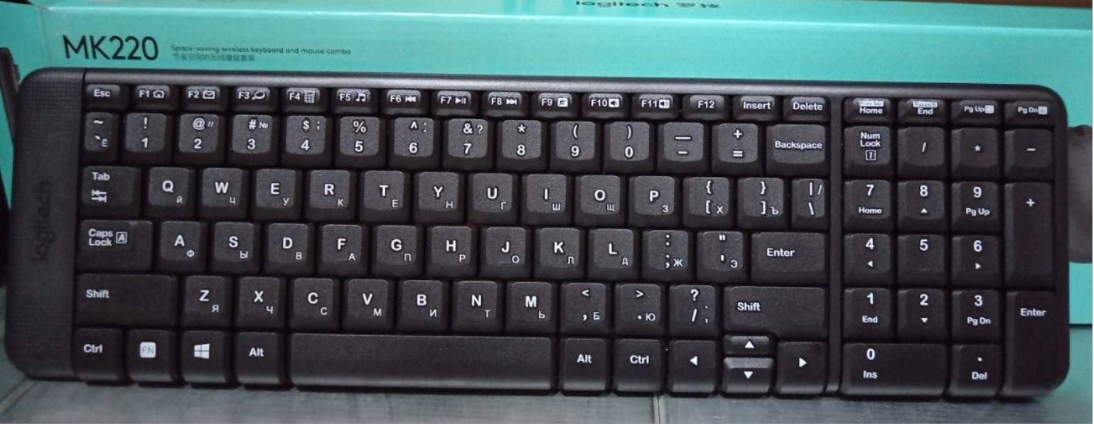 Клавиатура + мышка MK220 RUS BLACK 920-003236 LOGITECH — изображение 7