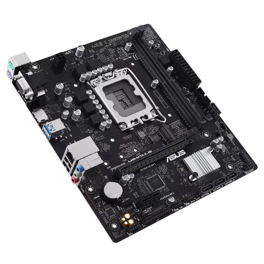 Материнская плата ASUS PRIME H610M-R-SI LGA1700 mATX 2xDDR5 PCIEx16 PCIEx1 M.2 DP HDMI VGA GLAN — изображение 4