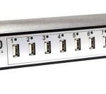 Концентратор сетевой USB, 7*USB 2.0, 1*10/100/1000 Base-T, пластиковый корпус