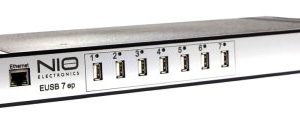 Концентратор сетевой USB, 7*USB 2.0, 1*10/100/1000 Base-T, пластиковый корпус