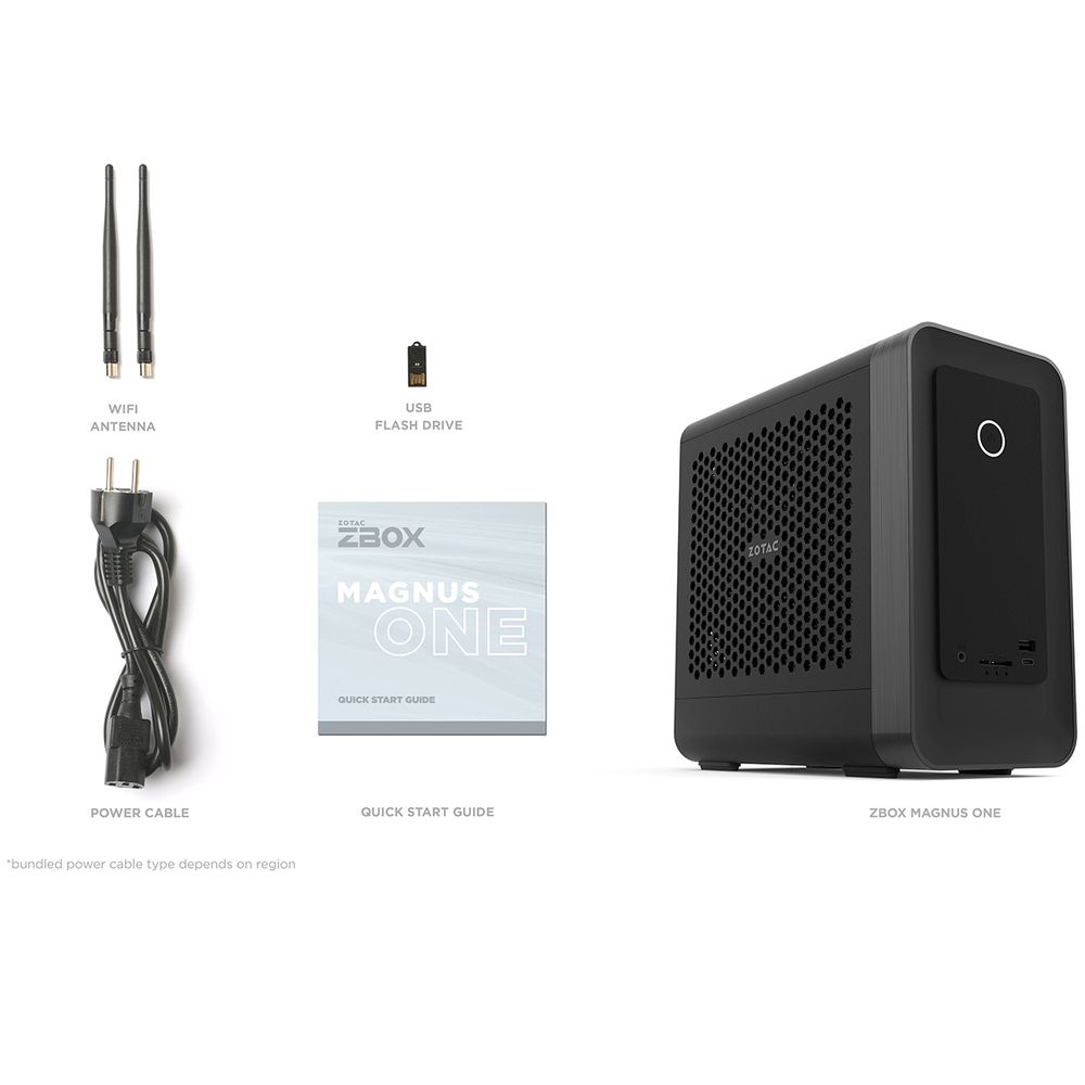 Платформа системного блока с ЦПУ Zotac MAGNUS ONE EU275070C NVIDIA RTX5070 12GB, Intel Core Ultra 7 265, 1x16GB DDR5, 1TB SSD, 1x2.5" SATAIII drive bay, 1xThunderbolt 4, 1xType-C 4xUSB3.2, 3xUSB3.0, 3xDP, 2xHDMI, 5GbLAN 1GbLAN, WIFI7, BT, Win11, EU PLUG — изображение 7