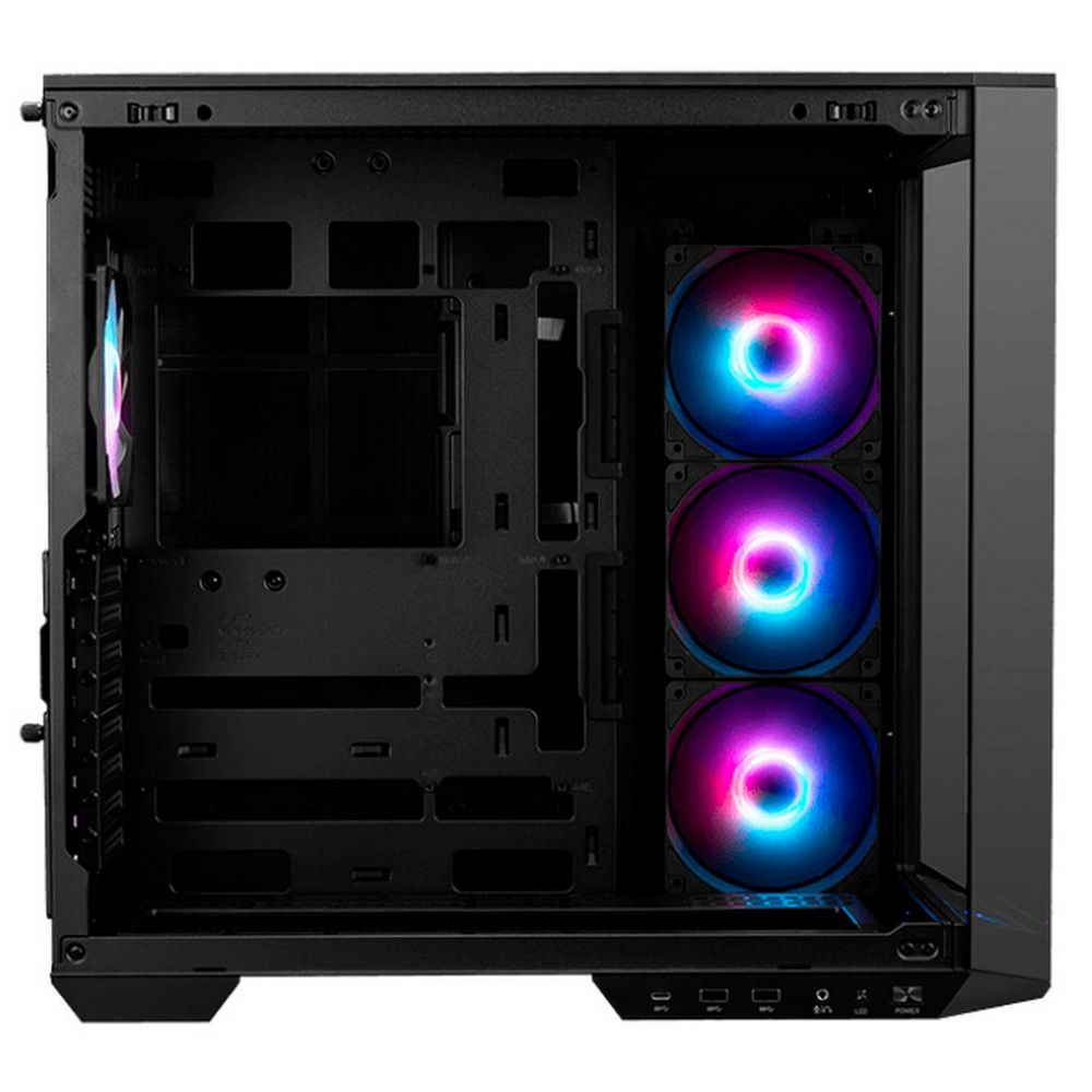 Корпус MSI MAG Pano 100R PZ , Mid Tower, ATX, 2xUSB 3.2 Gen 1, 1xUSB 3.2 Gen2 Type-C, 3x120mm ARGB Reverse Blade Fan, 1x120mm ARGB Fan, ARGB+PWM Control Board,Tempered Glass Window, Brown Box — изображение 4