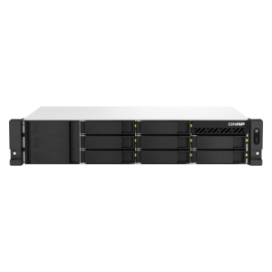 Сетевой RAID-накопитель, 8 отсеков 3,5"/2,5", 2 порта 2,5 GbE BASE-T, 2 слота M.2 NVMe, стоечное исполнение, 2 блока питания. AMD Ryzen V1500B 2,2 ГГц, 4 ГБ DDR4. Направляющие в комплект поставки не входят.