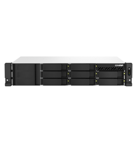 Сетевой RAID-накопитель, 8 отсеков 3,5"/2,5", 2 порта 2,5 GbE BASE-T, 2 слота M.2 NVMe, стоечное исполнение, 2 блока питания. AMD Ryzen V1500B 2,2 ГГц, 4 ГБ DDR4. Направляющие в комплект поставки не входят.