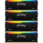 Модуль памяти 32GB Kingston DDR4 3200 DIMM FURY Beast RGB Black Gaming Memory Non-ECC, CL16, 1.35V, Heat Shield, Kit (4x8GB), XMP, 1RX8, RTL