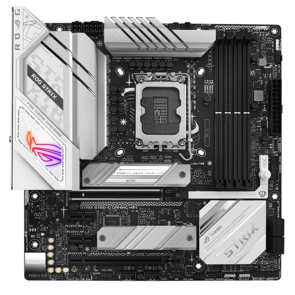 Материнская плата ASUS ROG STRIX B760-G GAMING WIFI LGA1700 mATX 4xDDR5 2xPCIEx16 2xPCIEx1 2xM.2 2хUSB-C DP HDMI 2.5GLAN Wi-Fi 6Е — изображение 2