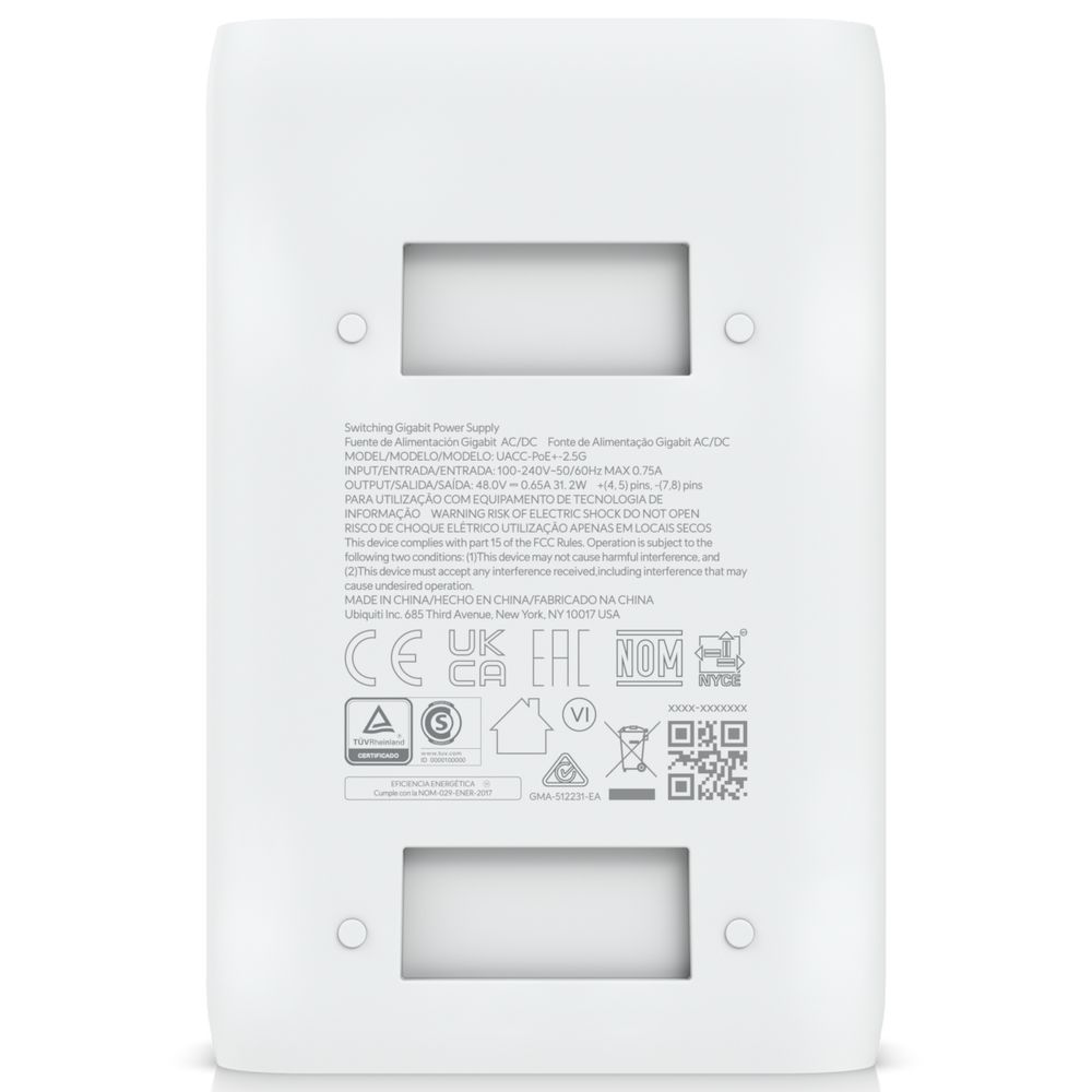 Блок питания для сетевого устройства Ubiquiti PoE-48-30W-2.5G 802.3at — изображение 7