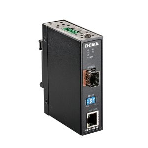 Промышленный медиаконвертер с 1 портом 100/1000Base-T и 1 портом 100/1000Base-X SFP