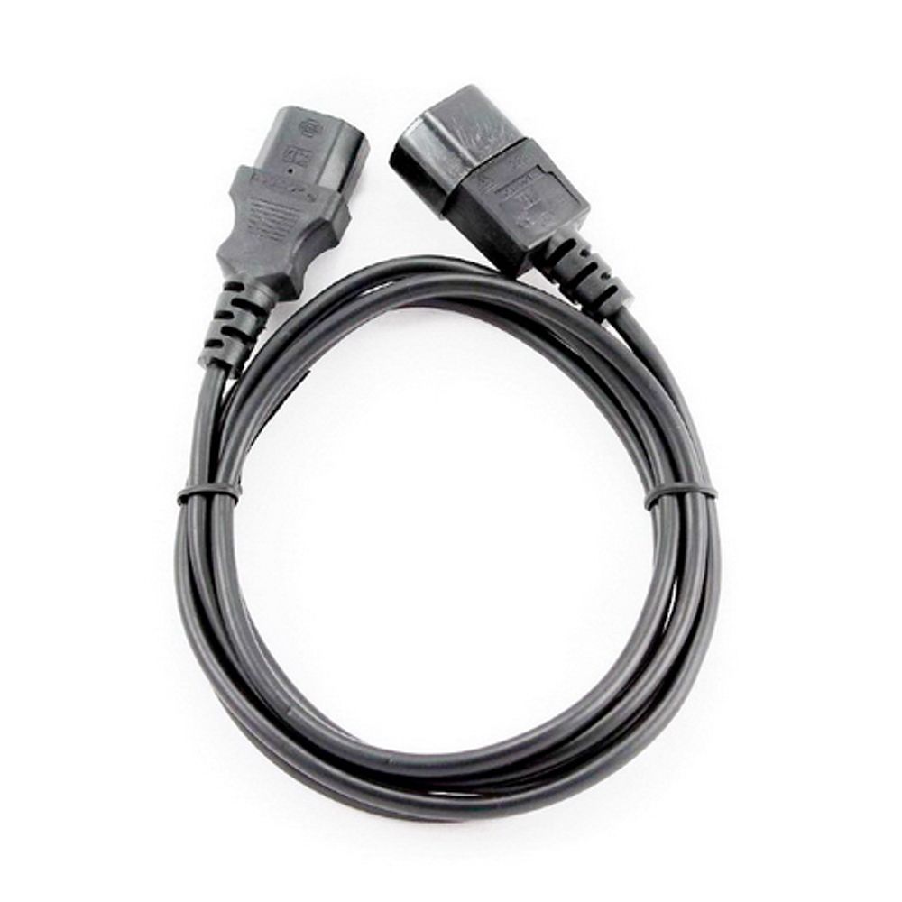 Кабель питания сист.блок-монитор Cablexpert PC-189, 1.8м, C13-C14, 6А, Сечение провода: 0,5 мм2, черный, с заземлением {100} — изображение 2