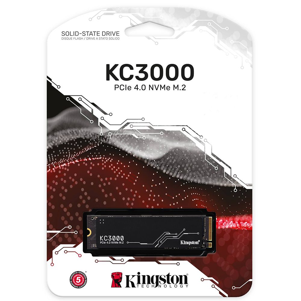 Твердотельный накопитель SSD Kingston KC3000 M.2 2280 SKC3000D/2048G 2048GB Client SSD PCIe 4.0 NVMe, 7000/7000, IOPS 1000/1000K, MTBF 1.8M, 3D TLC, 1600TBW, 0.71DWPD, with Heat Spreader (5 лет), RTL (324242) {10} — изображение 3