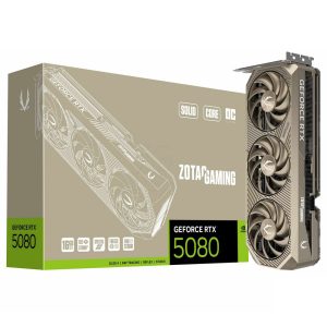 Видеокарта Zotac RTX 5080 SOLID CORE OC 20th ANNI Ed 16GB GDDR7 256bit 3xDP HDMI 3FAN PREMIUM PACK