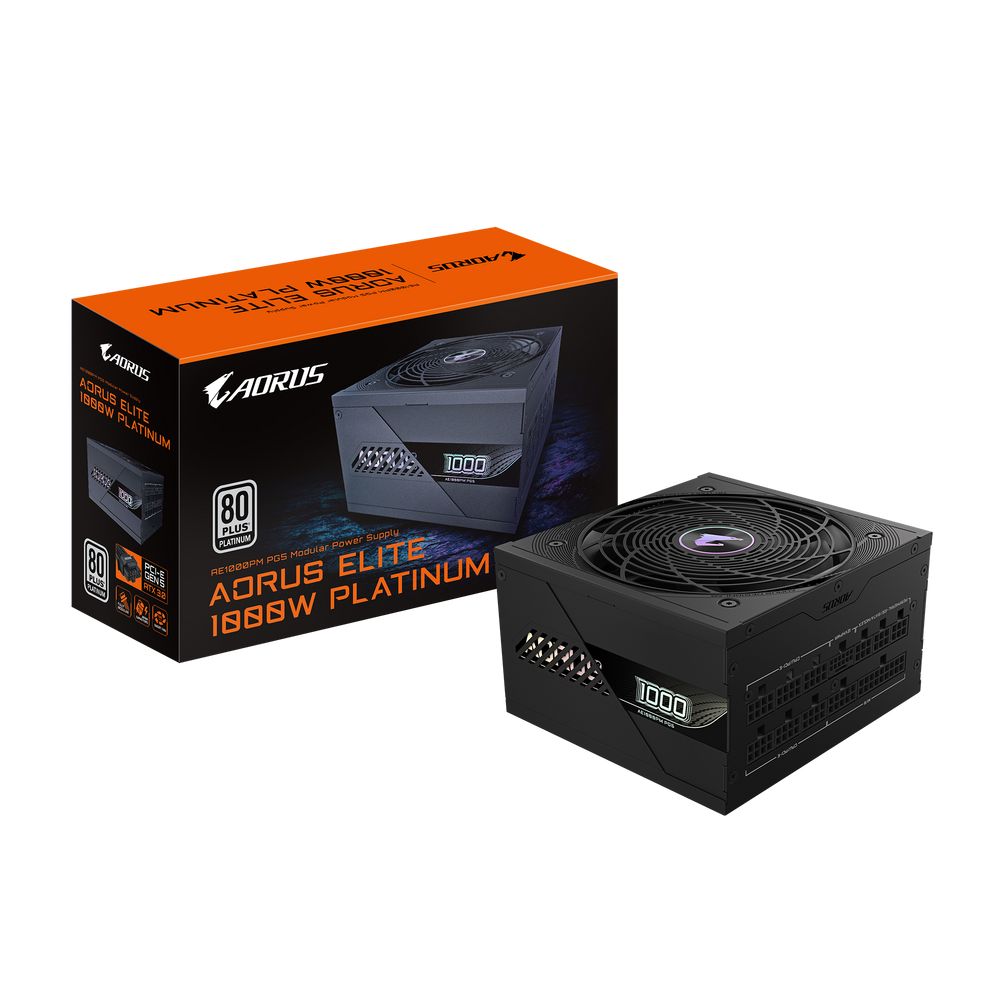 Блок питания ПК Gigabyte AE1000PM PG5 1000W, 80Plus, Platinum, Полностью модульный, PCIe Gen 5.1, ATX 3.0 compatible