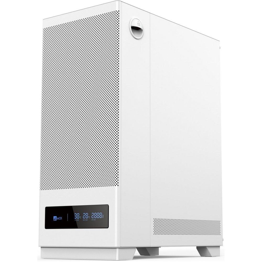 Корпус для ПК ACD Citadel 108DW ATX, Type-C + 2 X USB ports + HD audio combo, Mesh, TG, White — изображение 3