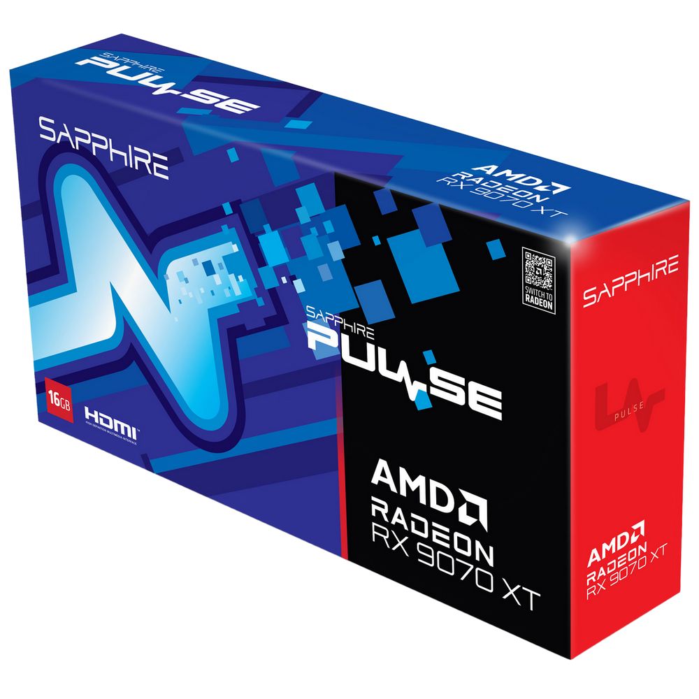 Видеокарта Sapphire RX9070XT PULSE 16GB GDDR6 256bit 2xDP 2xHDMI 3FAN RTL — изображение 8