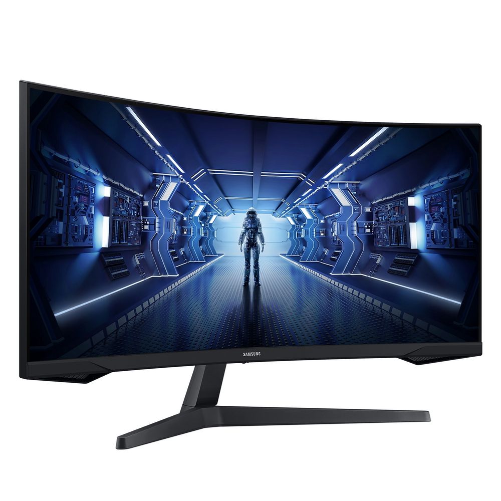 Монитор 34" SAMSUNG C34G55TWWI Odyssey G5 G55T UWQHD Curved VA, 3440x1440, 165Hz, 1ms, 250сd/m, 2500:1, HDR10 | HDMI(2.0), DP(1.4) | ExPSU, Vesa 75, Black — изображение 2