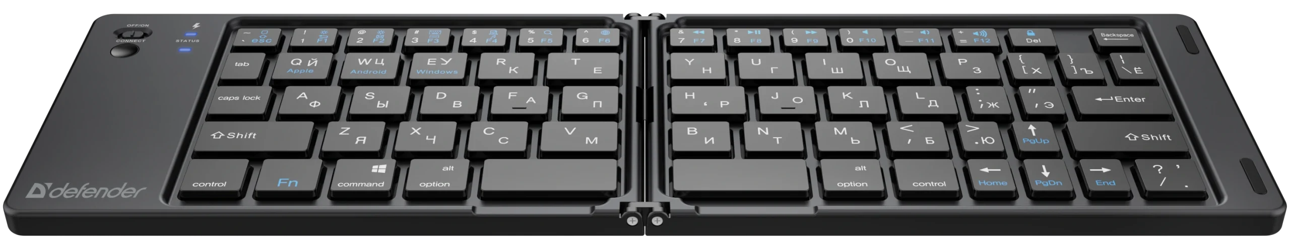 Клавиатура беспроводная Bluetooth 66кн+FN складная черн./бел.кл. Enigma SB-094 45094 DEFENDER — изображение 3