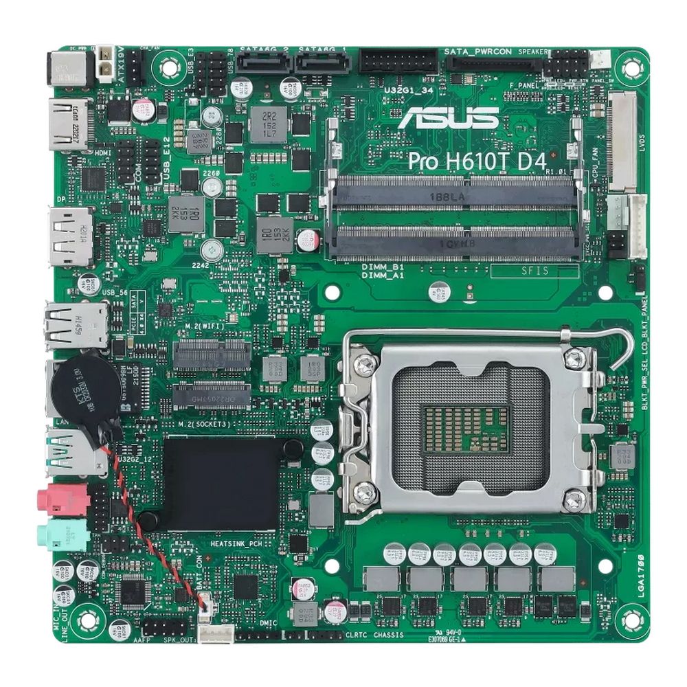 Материнская плата ASUS PRO H610T D4-CSM LGA1700 mini-ITX 2xDDR4 M.2 DP HDMI GLAN (679851) — изображение 2