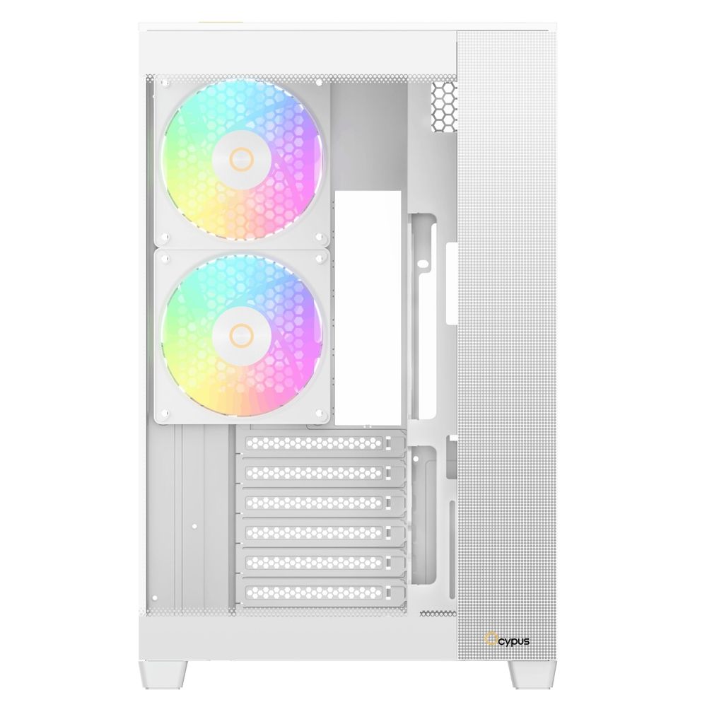 Корпус для ПК Ocypus Delta C74 WH ARGB ATX / win / white / 2 ARGB fans / no PSU /Tempered Glass — изображение 4