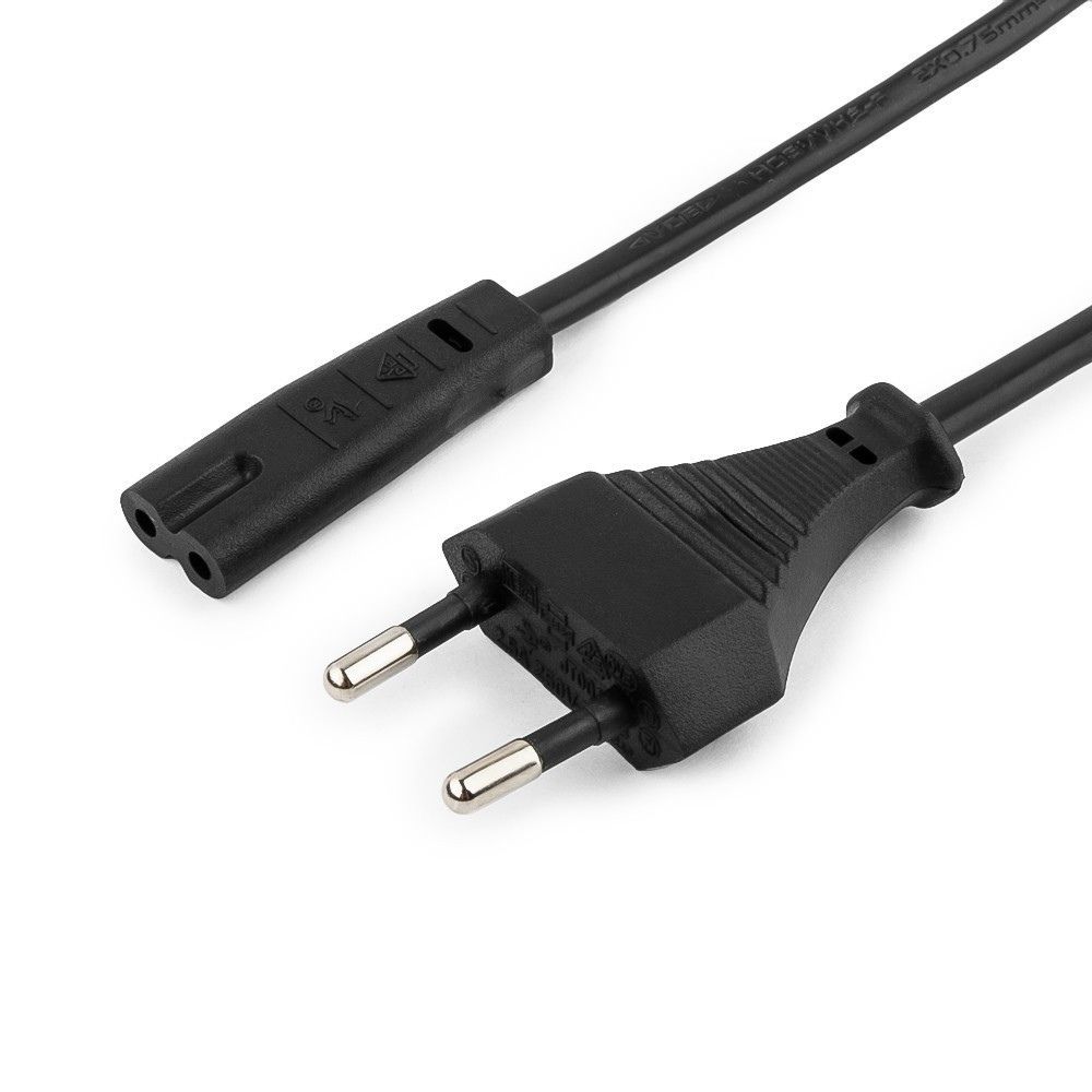Кабель питания для аудио/видео техники Cablexpert PC-184-VDE-0.5M 0,5м, S52 - C7, VDE, 2х0,75, черный, пакет — изображение 3