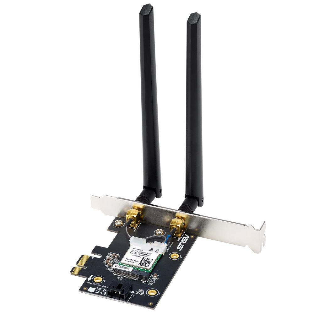 Сетевой адаптер ASUS PCE-BE6500 WiFi 7 Bluetooth 5.4 2882+2882+688Mbps 6GHz/5GHz/2.4GHz Адаптер беспроводной связи (Wi-Fi) — изображение 3