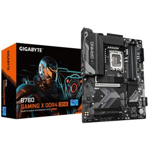 Материнская плата Gigabyte B760 GAMING X D4 GEN5, B760, LGA1700, 4*DDR4, 3*PCIEx16, 3*M.2, 1*TypeC, 2*USB3.2Gen2, 4*USB3.2Gen1, 8*USB2.0, 4*SATA3.0, 2.5G, DP, HDMI, ATX, RTL