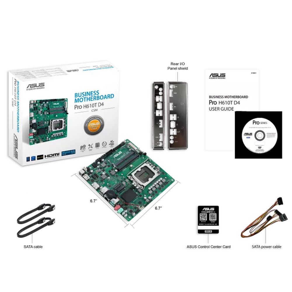 Материнская плата ASUS PRO H610T D4-CSM LGA1700 mini-ITX 2xDDR4 M.2 DP HDMI GLAN (679851) — изображение 6