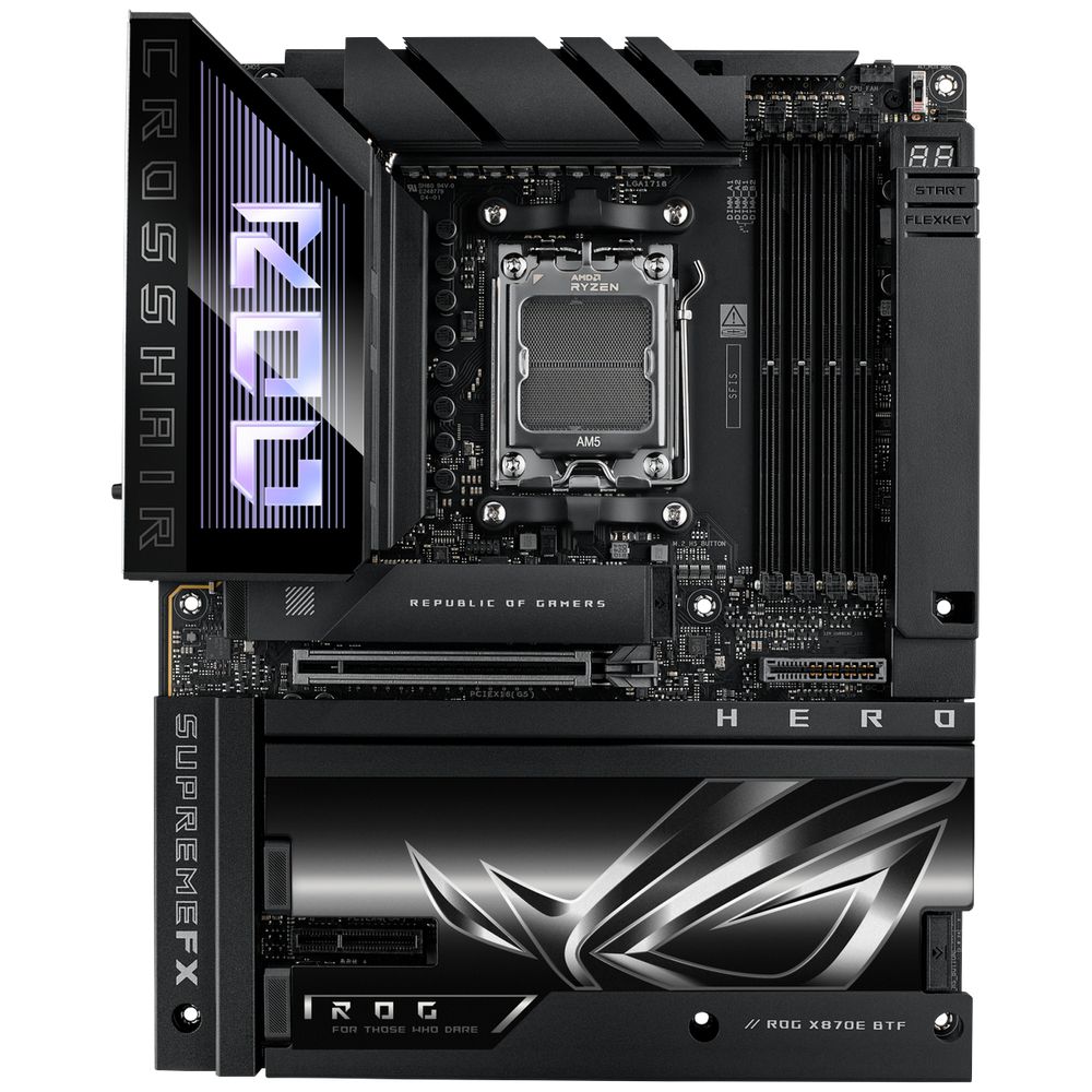 Материнская плата ASUS ROG CROSSHAIR X870E HERO BTF AM5 ATX 4xDDR5 PCIEx16 PCIEx4 5xM.2 4xUSB-C HDMI 5GLAN 2.5GLAN Wi-Fi 7 — изображение 3