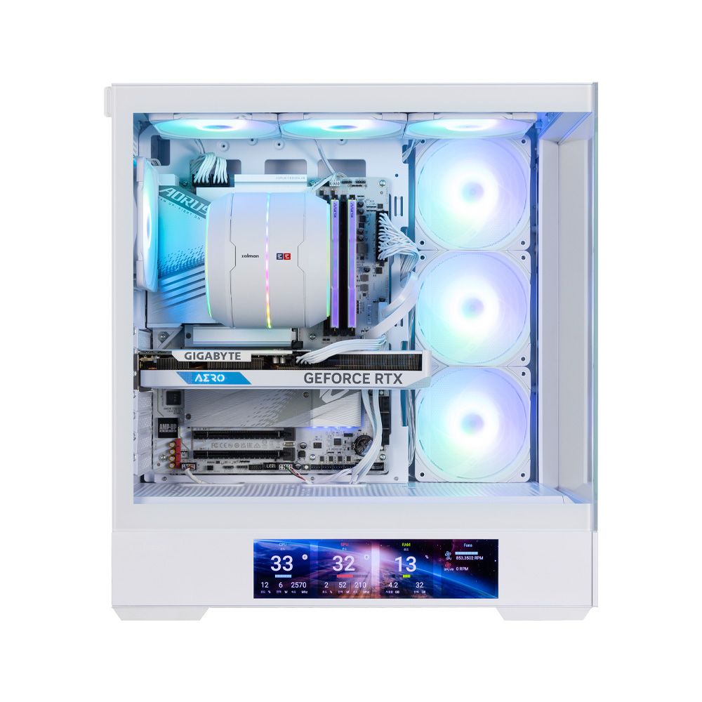 Корпус для ПК Zalman P40 DS White ATX Mid Tower PC Case, 120mm ARGB Fanx4 — изображение 14