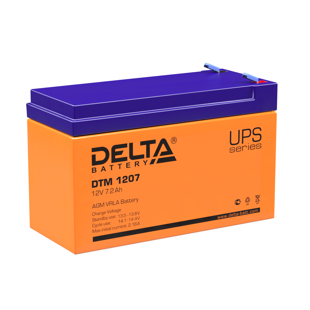 АКБ Delta DTM 1207 (12V, 7,2Ah)