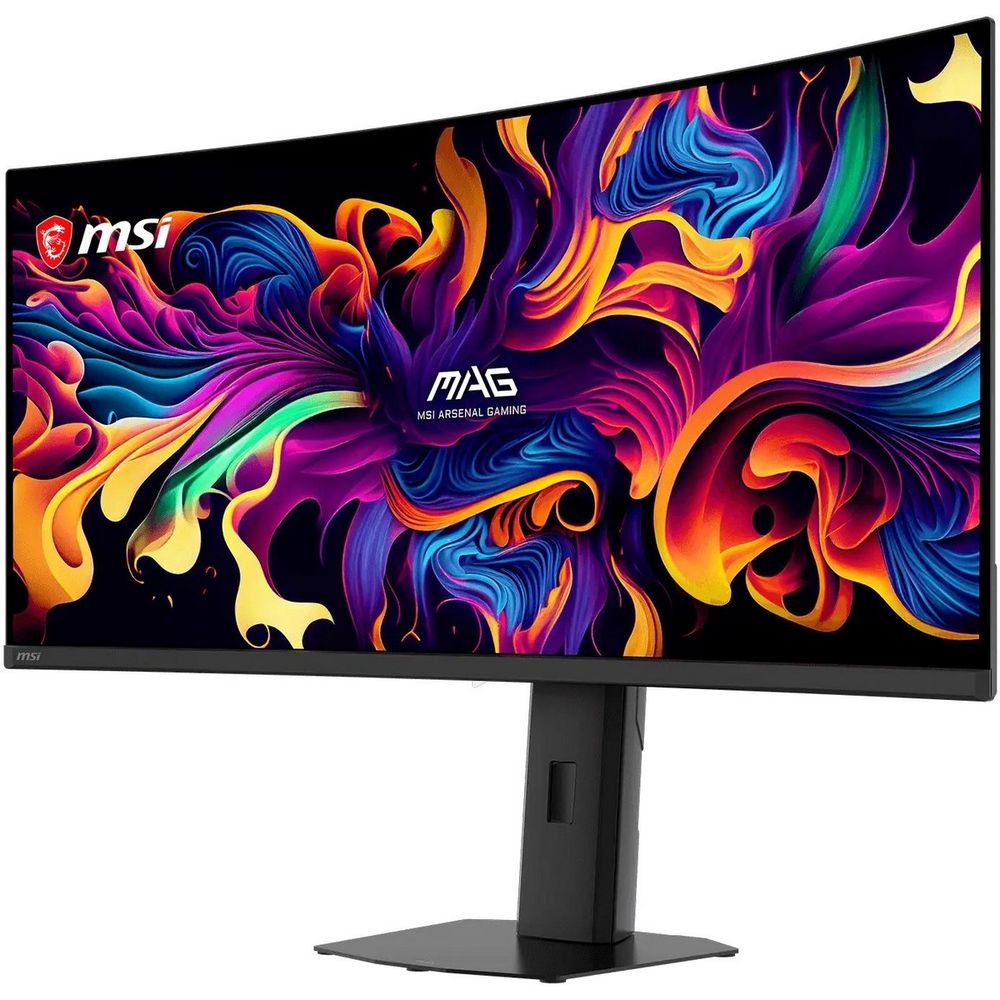 Монитор 34.18" MSI MAG 341CQP QD-OLED X28 Curved QD-OLED, 3440x1440, 280Hz, 0,03ms, 250сd/m, 1500000:1, HDR | 2xHDMI(2.1), DP(1.4a), Type-C(PD-15W) | HAS, Swivel, InPSU, Vesa 100, Black — изображение 3