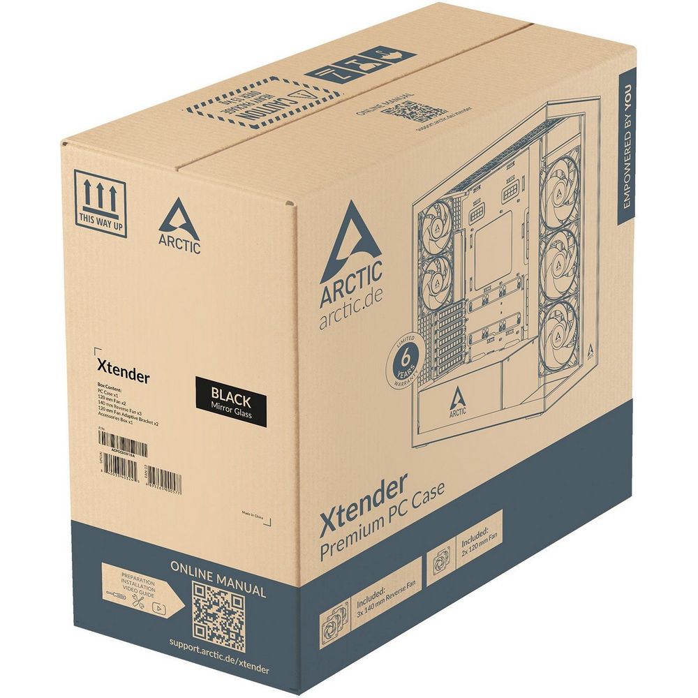 Корпус для ПК Arctic Cooling Bad Pack ARCTIC Xtender (Mirror Black) арт. ACPCC00018A — изображение 10