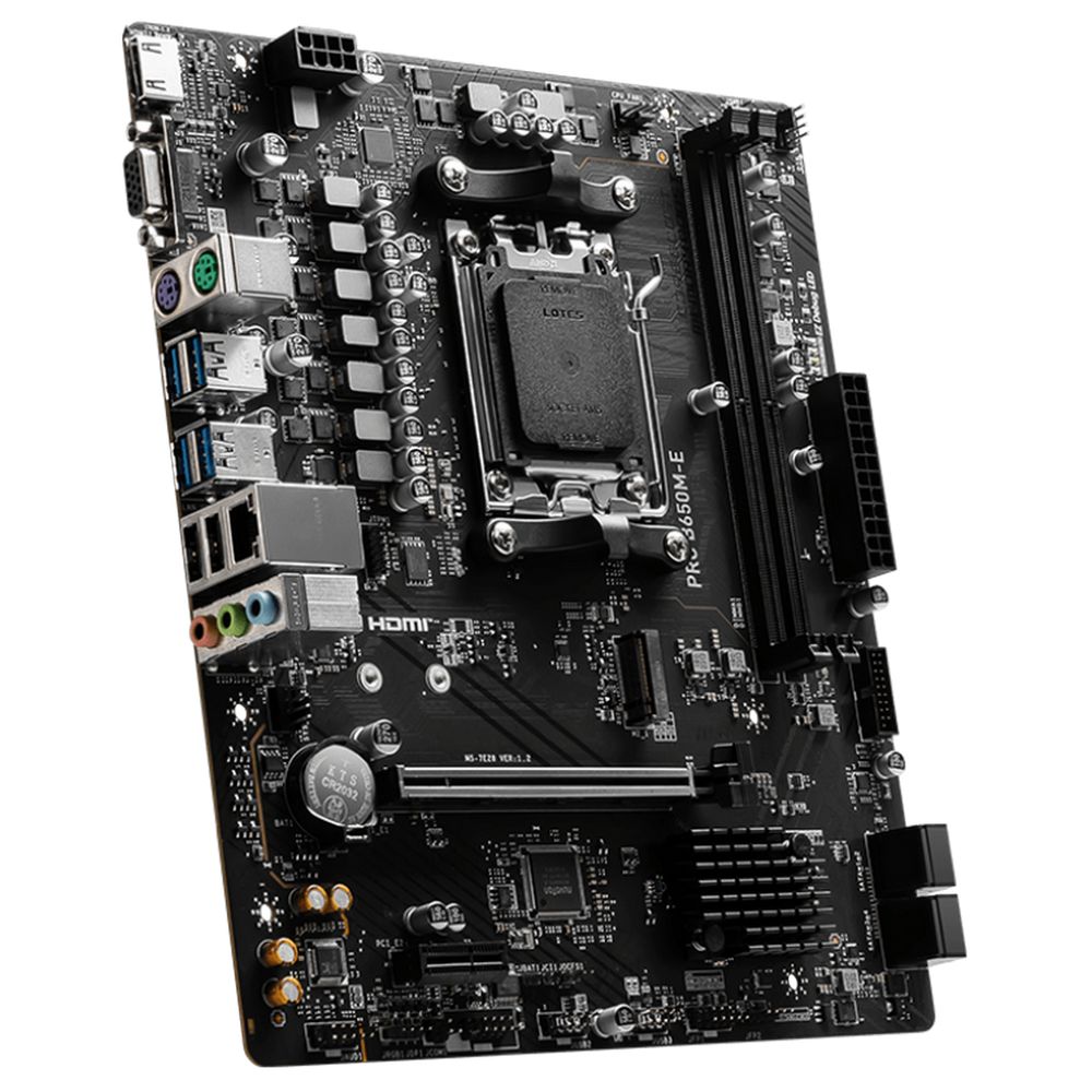 Материнская плата MSI PRO B650M-E B650, AM5, 2*DDR5, 1*PCIEx16, 1*PCIEx1, 1*M.2, 6*USB3.2Gen1, 6*USB2.0, 4*SATA3.0, 1G, VGA, HDMI, M-ATX, RTL — изображение 3