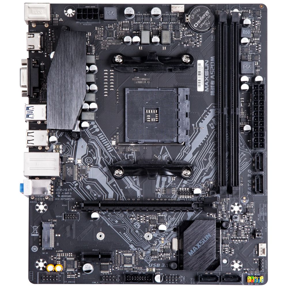 Материнская плата Maxsun MS-Challenger A520M A520, AM4, 2xDDR4, 1*PCIEx16, 1*PCIEx1, 1*M.2, 4*USB3.2Gen1, 6*USB2.0, 3*SATA3.0, 1G, VGA, HDMI, M-ATX, RTL — изображение 2