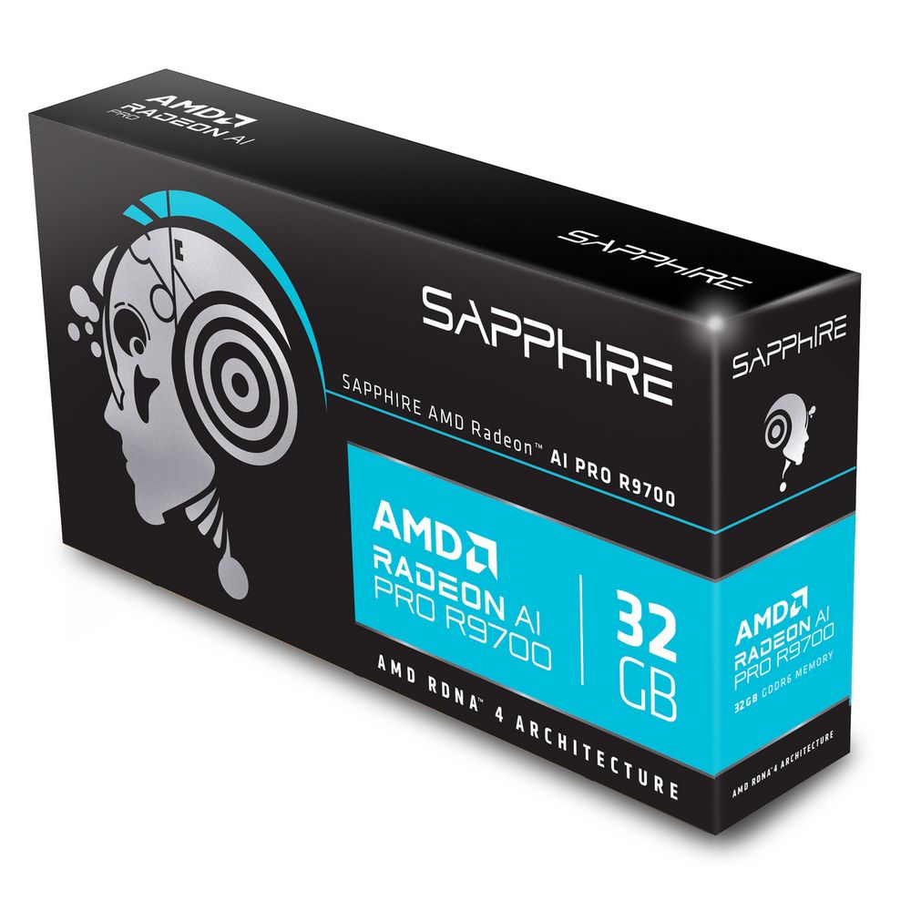 Видеокарта Sapphire AI PRO R9700 AI 32GB GDDR6 256bit 4xDP BLOWER RTL — изображение 7