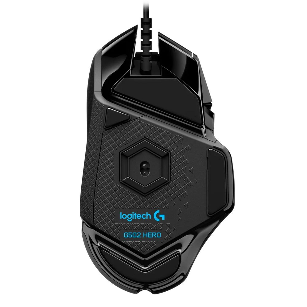 Мышь игровая Logitech Bad Pack G502 Hero16K черная, оптическая (Hero25K) , 100-25600dpi, 1мс, USB 2.1м, 11 кнопок (2 механика), RGB подсветка, утяжелители, под правую руку — изображение 11