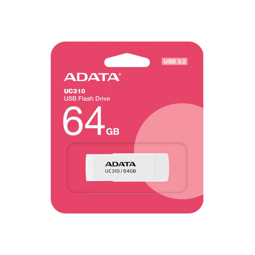 Флэш-накопитель USB3 64GB WHITE UC310-64G-RWH ADATA — изображение 2
