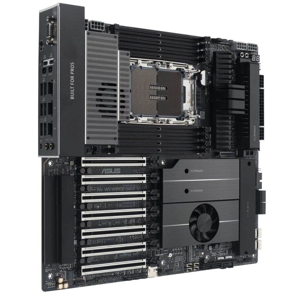 Материнская плата ASUS PRO WS W890E-SAGE SE LGA4710-2 EEB 8xDDR5 7xPCIEx16 4xM.2 2xUSB-C 2xmini DP 2x10GLAN — изображение 3