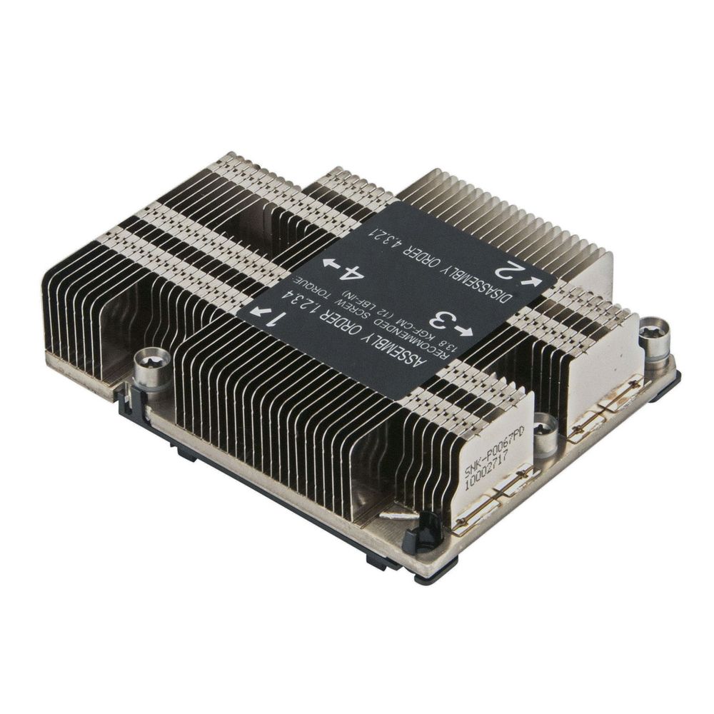 Пассивный кулер SuperMicro SNK-P0067PD в корпус 1U и в сокет LGA3647-0, рассеивает до 140Вт тепла — изображение 2