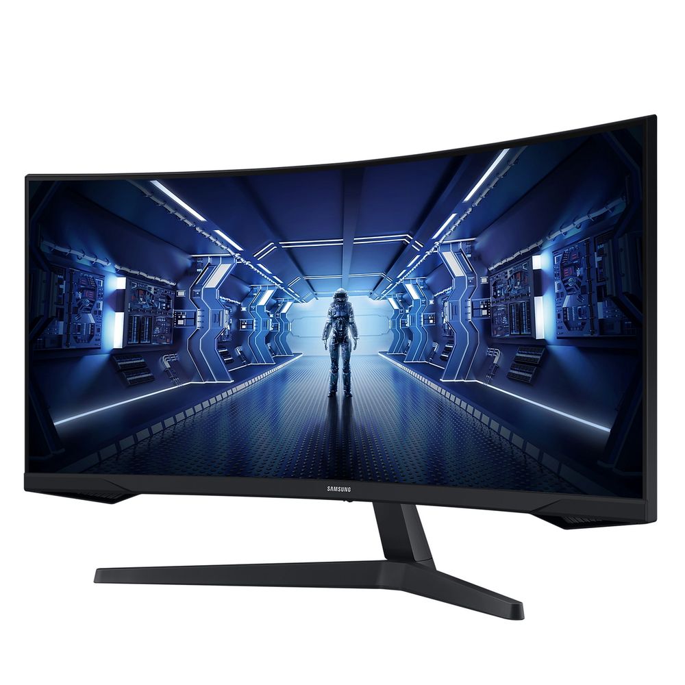 Монитор 34" SAMSUNG C34G55TWWI Odyssey G5 G55T UWQHD Curved VA, 3440x1440, 165Hz, 1ms, 250сd/m, 2500:1, HDR10 | HDMI(2.0), DP(1.4) | ExPSU, Vesa 75, Black — изображение 3