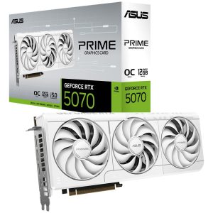 Видеокарта ASUS RTX5070 PRIME WHITE OC 12GB GDDR7 192bit 3xDP 1xHDMI 3FAN RTL (PRIME-RTX5070-O12G-WHITE)