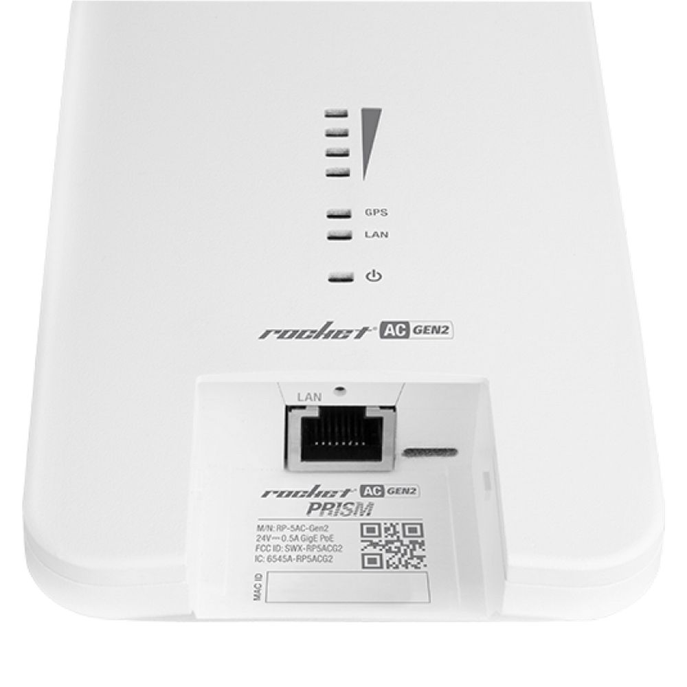 Точка доступа Wi-Fi Ubiquiti Rocket 5AC PRISM Gen2 |RP-5AC-Gen2| Ubiquiti точка доступа 5 ГГц, PtMP/PtP, airMAX ac, 2x RP-SMA, |RP-5AC-Gen2| фильтры airPrism, GPS Sync (020268) {10} — изображение 6