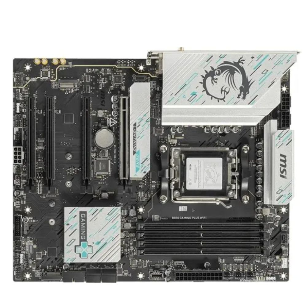 Материнская плата MSI Bad Pack B850 GAMING PLUS WIFI B850, AM5, 4*DDR5, 4*PCIEx16, 3*M.2, 3*TypeC, 1*USB3.2Gen2, 5*USB3.2Gen1, 8*USB2.0, 4*SATA3.0, 5G, DP, ATX, RTL — изображение 4