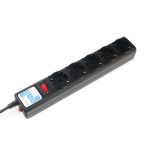 Фильтр-удлинитель Power Cube SPG5-C5 5 розеток, черный, 5м, 10 А/2,2 кВт, 3*0.75 мм²