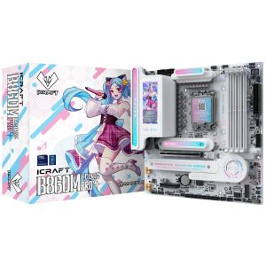 Материнская плата Maxsun MS-iCraft B860M CROSS PRO B860, LGA1851, 4*DDR5, 1*PCIEx16, 1*PCIEx4, 3*M.2, 1*TypeC, 8*USB3.2Gen2, 2*USB3.2Gen1, 3*USB2.0, 4*SATA3.0, 5G, Type-C(DP), DP, HDMI, M-ATX, RTL