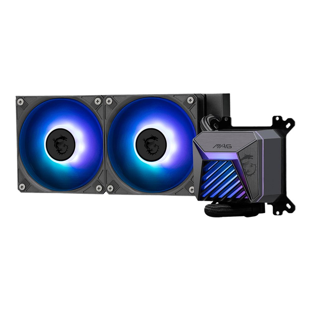 Жидкостная система охлаждения MSI MAG CORELIQUID A15 240 2x ARGB Fan, ARGB Block — изображение 6