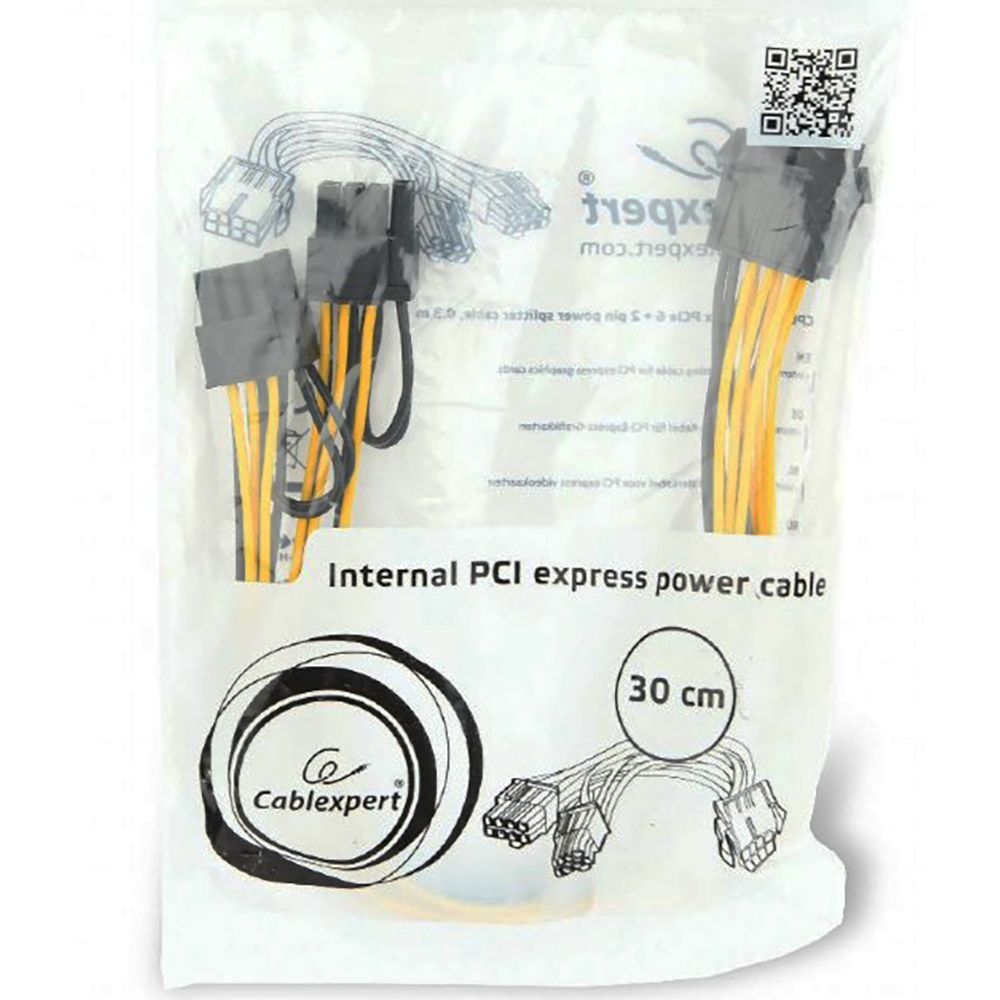 Кабель питания Cablexpert CC-PSU-85 PCI-Express 6-пин на 6+2 пин x 2 шт., 0.3 м (099981) {500} — изображение 2
